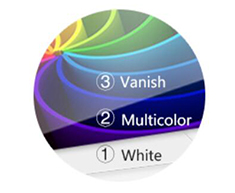 Synchronous Printing of White Multicolor and Vanish
